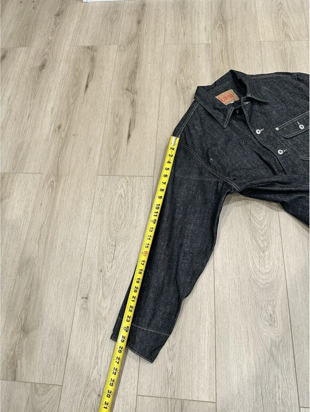 Vintage Guess Jeans Mens Sz L Denim Chore Barn Coat Jacket Workwear USA